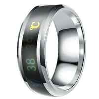 Pametna temperatura od nehrđajućeg čelika Prsten za ljubitelje ljubitelji boje promjene raspoloženja Unise ručni nakit