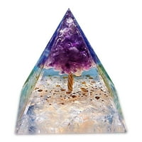 Tool za meditaciju poklona Reiki Chakra Energy Generator Prirodna kristalna zaštita Izlečivanje orgone piramide ametist peridot