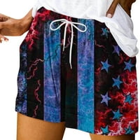Amlbb Ženske kratke hlače za ljeto tiskovine Ležerne prilike labave džepove Pokretanje kratkih hlača