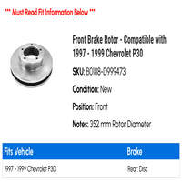Prednji rotor kočnice - kompatibilan sa - Chevy P 1998