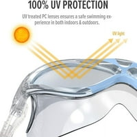 OutdoorMaster Swim maska ​​- širokoewing Plivanje Maska i naočale protiv magle vodootporna svijetloplava