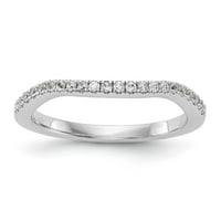 14k bijeli zlatni prsten za venčani vjenčani dijamant okrugli konturirani