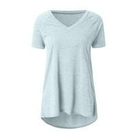 Ženski vrhovi duga majica kratki rukavi majica prevelika ljetna o-izrez tunika na vrhu casual labavo