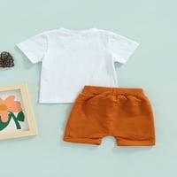 Suantret novorođenčad dječaka odjeća s kratkim rukavima Pismo Ispis majica Tors Hlače hlače Ljetna odjeća