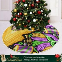 Brazil Karneval Purple Mask Xmas Božićna stabla suknja za prostirku za odmor za zabavu Zatvoreni na