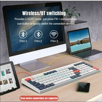 Urbana punjiva bežična tastatura i miš, kvenstvo za čaj od mleka pune veličine 2. GHz i Bluetooth šarene