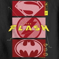 Dječakov logotip Flash Justice Logo povucite preko kapuljače Crne