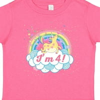 Inktastični četvrti rođendan Unicorn Rainbow Slatke djevojke Poklon Toddler Majica Toddler Girl Majica