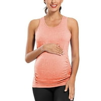 Viikei Trudnička ženska odjeća dame modne čvrste boje print za trudnice bez rukava Casual Sports Clone