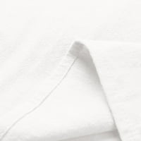 HUMPA majice za muškarce modni casual jednostavan pamuk i posteljina malu majicu za majicu s dugim rukavima