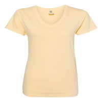 Udobne boje Ženska majica s otvorenim ženama-obojenim V-izrezom