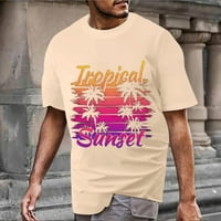 Muška majica Summer Hawaiian Beach Lično pismo Štampano O-izrez Majica kratkih rukava MENS Jednostavno