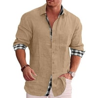 DTIDTPE majice s dugim rukavima za muškarce, dnevna pamučna posteljina košulja Hippie Casual Beach T