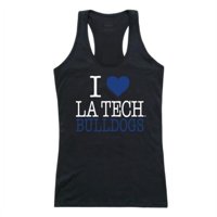 Republika 532-419-hgy- Louisiana Tech University Women Love Tank Top, Heather Grey - Medium