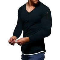 Košulje za muškarce Modni čvrsti bok džep na dugih rukava s dugim rukavima