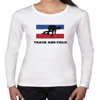Holandija Olimpic - Track & Field - Zastava - Silueta Ženska majica dugih rukava