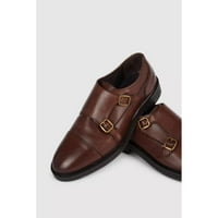 Debenhams muški russel kožni dvostruki monarski kaiš Oxford cipele
