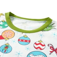 Huakaishijie Božićne pidžame za obitelj, podudaranje porodičnih božića PJS setovi slatko tiskano gornje