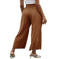 Prednjeg swwalk dame hlače Čvrsto boje Palazzo pantne pantalone na plaži Ležerne pantalone visoki struk