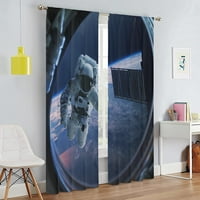 Leuncero astronaut drapes Topper prozor džep za zavjese luksuzni kratki panel Dekor ploče Valance Style-