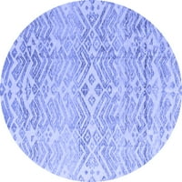 Ahgly Company u zatvorenom okruglom kruni plave modernim prostirkama, 4 '