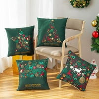 Božićni jastuk navlake Santa Claus Christmas Christmas Backing Jastuk CASE Xmas Cushion Cover za kauč na kauču ukras