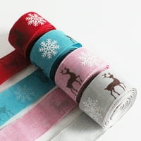 Tkanina shulemin kolut traka izdržljiva višestruko-upotrebna elk uzorka kartica za pakiranje poklona za božić, sivo