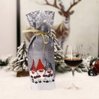 Jiaroswwei božićna torba za vuču za crtanje vina na poklopcu za boce za vino Xmas Dekor za zabavu za