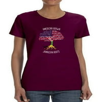 Američki korijeni Jamajčani korijeni majica - Dizajn žena -Martprints, ženska XX-velika