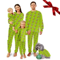 Nestašna božićna pidžama za obitelj, kid božićne pidžama-zelene monstrum mišiće lutke božićne šešire, zeleni
