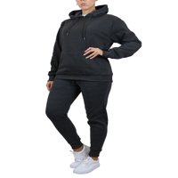 Ženski labavi fit Fleece-obložen pulover sa duhovima i jogger 2-komadnom set