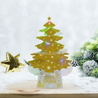 Heiheiup Mini sa svjetlima Tree Tree Božićni ukrasi Božićni ukrasi Božićne radne površine sjajni domaći