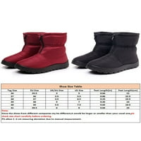 Daeful Žene zimske tople cipele okrugle nožne čizme Zipper MID CALF Boot hladnom vremenu bez klizanja