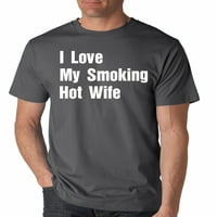 Signaluretshirts Mens Volim svoje pušenje vruća supruga smiješna majica za valentinovo slatka par suprug supruga poklon