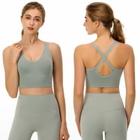 Žene Yoga SOLID bez rukava Hladne ležerne rezervoare za bluze na vrhu Clians sa intimnim brojevima Bra