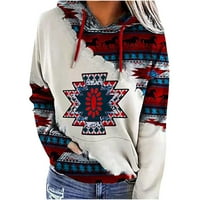 Duksevi za teen djevojke - Jesen džep sa kapuljačom pulover s dugim rukavima vino crveno hoodie s