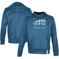 Muška pretpostavka plave pretpostavke HRYHOUNA ženski poprečni logotip pulover hoodie