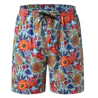 Muške Boho kratke hlače za plažu Ljetni casual elastični struk šorc listići labavi motivi Havajski Tropicl