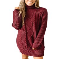 Avamo žene pleteni džemperi dugi rukavi džemper s visokim vratom džemper Chic Loarover Ležerne prilike