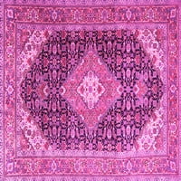 Ahgly Company Tord Square Medaljon Pink Tradicionalni prostirke područja, 7 'Trg