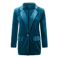 Ženski jakni kaputi jesen i zimski rukav rukav od poliestera modne jakne kaputi plavi xxl