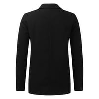 Pgeraug majice s dugim rukavima za žene džepni ured BLAZER draped prednji kardigan jaknu Radni odijelo