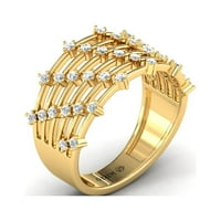 Pjenušava dijamantski zlatni prsten, trendi bijeli zlatni prsten za žene, jedinstveni dijamantski nakit, poklon za mamu