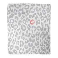 Bacite pokrivač toplog ugodnog ispisa Flannel srebrni uzorak Leopard Kiss Cat Cheetah Udoban mekan za