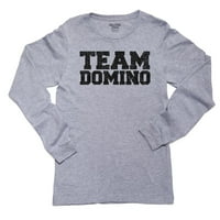 Tim Domino - Vintage Veliki siva majica s dugim rukavima s dugim rukavima