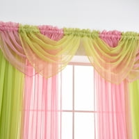 Realyc New Solid Color Sheer Prozor zavjesa Swag Valance Početna Držeći dekor sobe