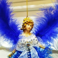 Labakihah Soba dekor jesen dekor božićno perja anđeo lutka viseći Xmas stablo privjeske ukrasi ukrasi
