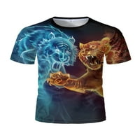 Avamo Muške modne tinte T-majice Funny grafički uzorak Crewneck vrhovi bluza Labavi kratkih rukava