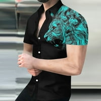 JMntiy Muška zaštita od sunca Majica T-majica 3D Nezaviđajuća Redovna štampana majica kratkih rukava Modna majica Top bluza Clearence