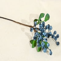 Mistari Umjetno cvijeće Kalifornija Fau Blueberries Umjetna stabljika za ukrašavanje plave